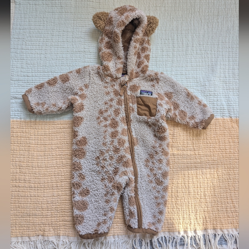 Patagonia Baby Furry Friends Fleece Bunting - Shroom Taupe, 0 - 3 month